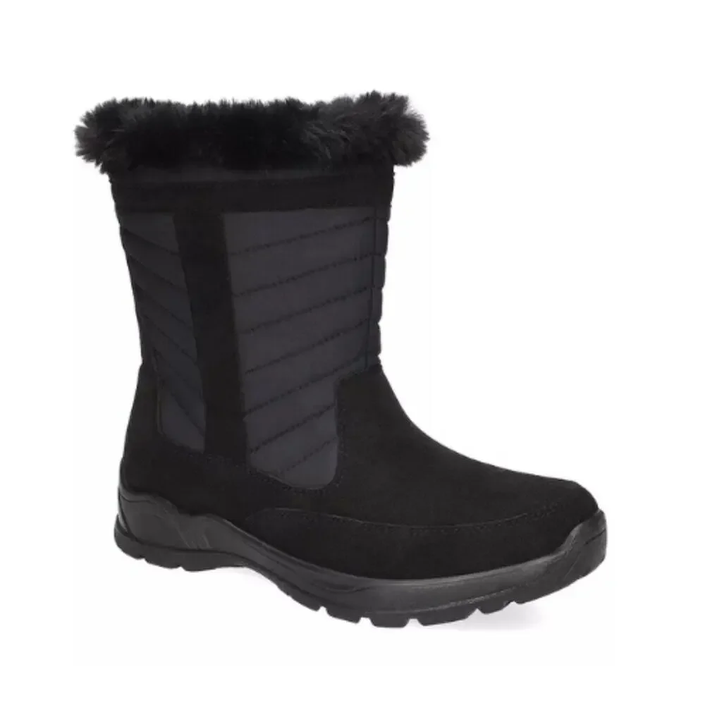 Easy Street Frazer Winter Boots Faux Fur Waterproof Black - Size 6W